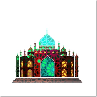 Stylized abstract mosque, a template for the design of Muslim holidays Posters and Art